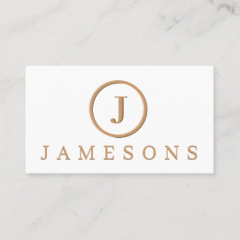 Minimalistische Monogramm-Logo-Embossed-Effekt  Visitenkarte
