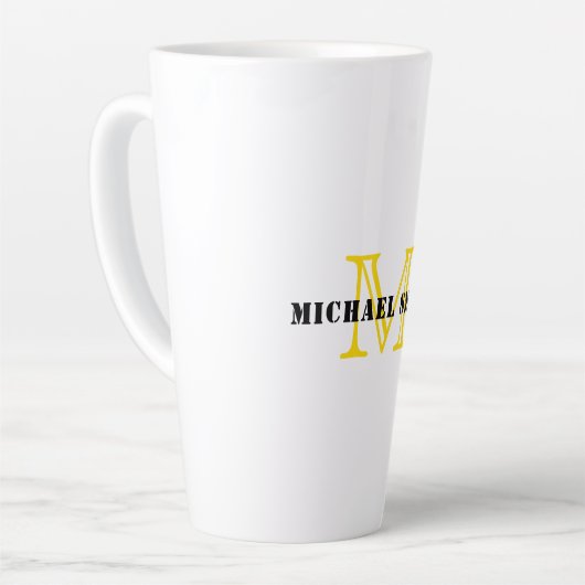 Minimalistische Monogramm Milchtasse (Linke Ecke)