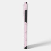 Minimalistische Monogramm-Muster iPhone Hülle (Linke Seite)