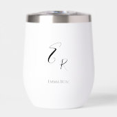 Minimalistische Monogramm-Name Elegante Schriftart (Vorderseite)