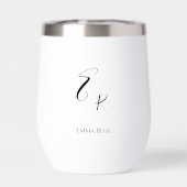 Minimalistische Monogramm-Name Elegante Schriftart (Rückseite)