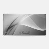 Minimalistische Monogramm Name Kalligrafie Desk Ma Schreibtischunterlage (Vorderseite)