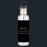 Minimalistische Monogramm oder Hinzufügen von Logo Edelstahlflasche<br><div class="desc">Moderne Minimalistische Drink- und Wasserflasche. Schwarz & Weiß oder wählen Sie Ihre eigenen Farben. Ideal für kleine Unternehmen,  Firmenmarken,  Selbstständige,  Caterer,  Bäckereien,  Kaffeehäuser,  Restaurants,  Kundenwerbung und vieles mehr. Einfach mit Ihren Monogramm-Initialen,  Firmennamen und Informationen,  Jobtitel,  Slogan oder sogar mit Ihrem Logo oder persönlichem Markendesign personalisieren.</div>