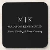 Minimalistische Monogramm oder Hinzufügen von Logo Getränkeuntersetzer (Vorderseite)