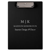 Minimalistische Monogramm oder Hinzufügen von Logo Klemmbrett (Vorderseite)