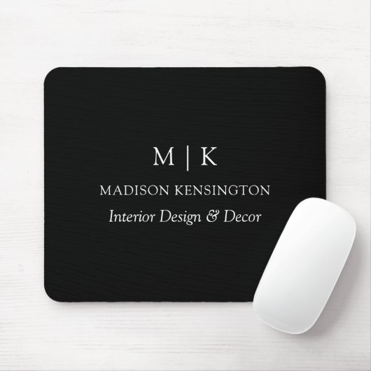 Minimalistische Monogramm oder Hinzufügen von Logo Mousepad (Mit Mouse)
