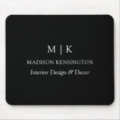 Minimalistische Monogramm oder Hinzufügen von Logo Mousepad (Vorne)