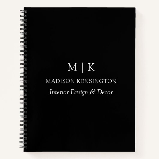 Minimalistische Monogramm oder Hinzufügen von Logo Notizblock (Vorderseite)