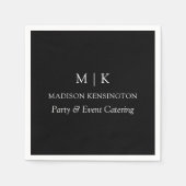 Minimalistische Monogramm oder Hinzufügen von Logo Serviette (Vorderseite)