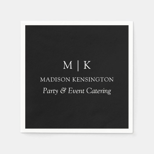 Minimalistische Monogramm oder Hinzufügen von Logo Serviette (Vorderseite)