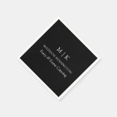 Minimalistische Monogramm oder Hinzufügen von Logo Serviette (Ecke)