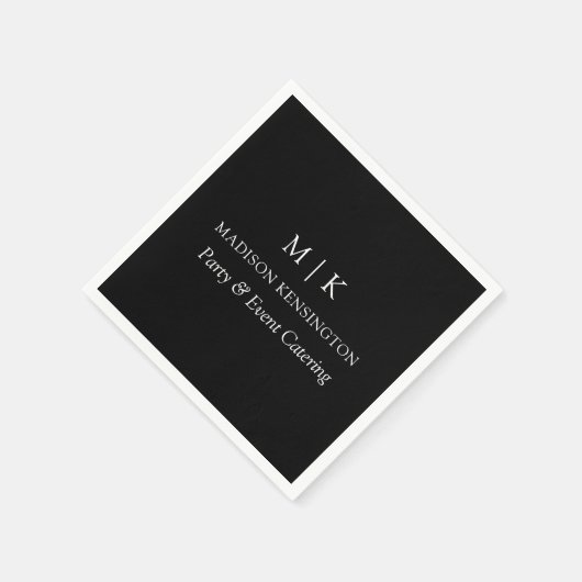 Minimalistische Monogramm oder Hinzufügen von Logo Serviette (Ecke)