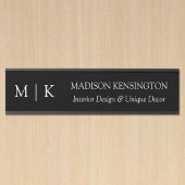 Minimalistische Monogramm oder Hinzufügen von Logo Türschild