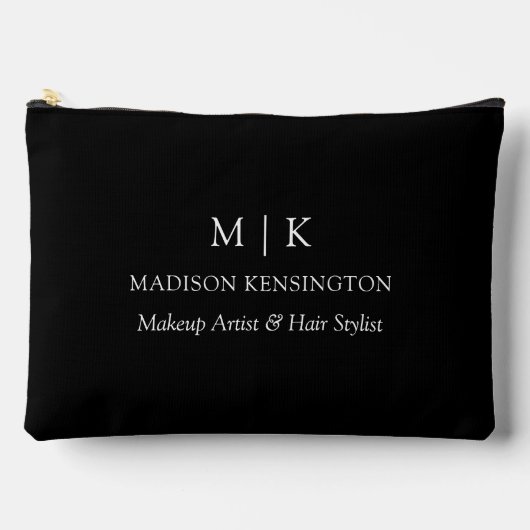 Minimalistische Monogramm oder Hinzufügen von Logo Zubehörtasche (Vorderseite)