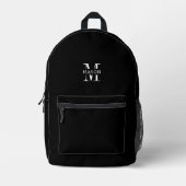 Minimalistische Monogramm Personalisiert Bedruckter Rucksack (Vorderseite)