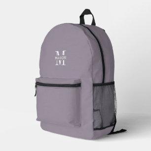 Minimalistische Monogramm Personalisiert Bedruckter Rucksack