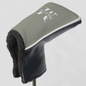 Minimalistische Monogramm Personalisiert Golf Headcover (3/4 Vorderseite)