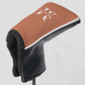 Minimalistische Monogramm Personalisiert Golf Headcover (3/4 Vorderseite)