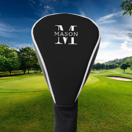 Minimalistische Monogramm Personalisiert Golf Headcover