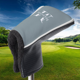 Minimalistische Monogramm Personalisiert Golf Headcover