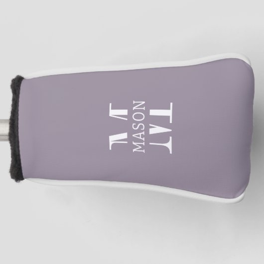Minimalistische Monogramm Personalisiert Golf Headcover (Vorderseite)