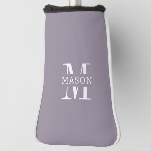 Minimalistische Monogramm Personalisiert Golf Headcover (Rotieren 90)