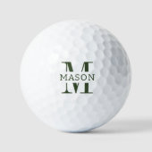 Minimalistische Monogramm Personalisiert Golfball (Vorderseite)