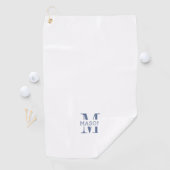 Minimalistische Monogramm Personalisiert Golfhandtuch (Insitu)