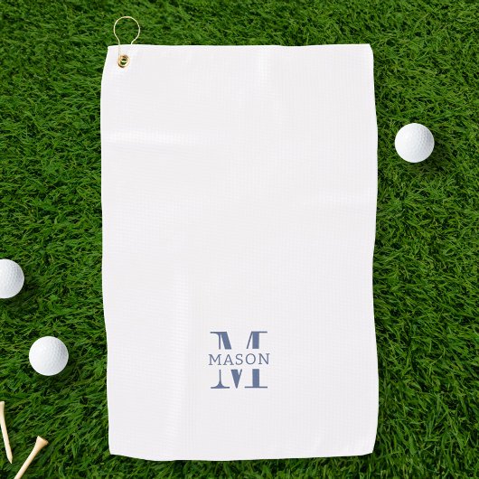 Minimalistische Monogramm Personalisiert Golfhandtuch