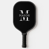 Minimalistische Monogramm Personalisiert Pickleball Schläger (Rückseite)