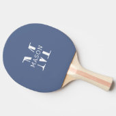 Minimalistische Monogramm Personalisiert Tischtennis Schläger (Seitenansicht)