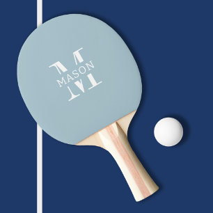 Minimalistische Monogramm Personalisiert Tischtennis Schläger