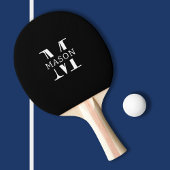 Minimalistische Monogramm Personalisiert Tischtennis Schläger