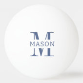 Minimalistische Monogramm Personalisiert Tischtennisball (Vorderseite)