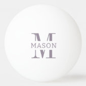 Minimalistische Monogramm Personalisiert Tischtennisball (Vorderseite)