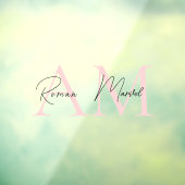 Minimalistische Monogramm Personalisierte Pastete Fensteraufkleber (Blatt 3)