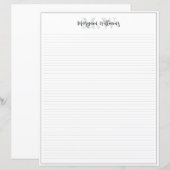 Minimalistische Monogramm-Rahmen-Name Korresponden (Vorne/Hinten)
