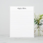 Minimalistische Monogramm-Rahmen-Name Korresponden (Stehend Vorderseite)