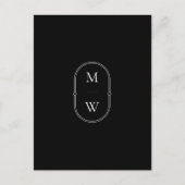 Minimalistische Monogramm Schwarz/Weiß Save the Da Postkarte (Vorderseite)