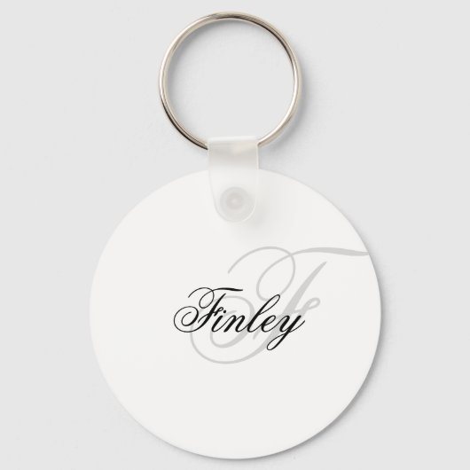 Minimalistische Monogramm-Skript für Wassermarket Schlüsselanhänger (Vorderseite)