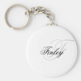 Minimalistische Monogramm-Skript für Wassermarket Schlüsselanhänger