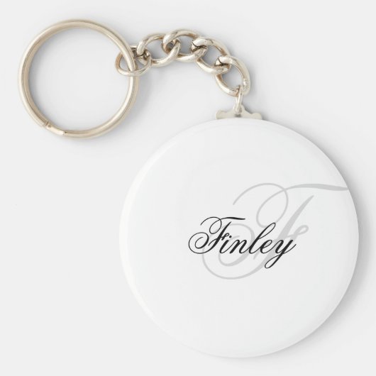 Minimalistische Monogramm-Skript für Wassermarket Schlüsselanhänger (Vorne)