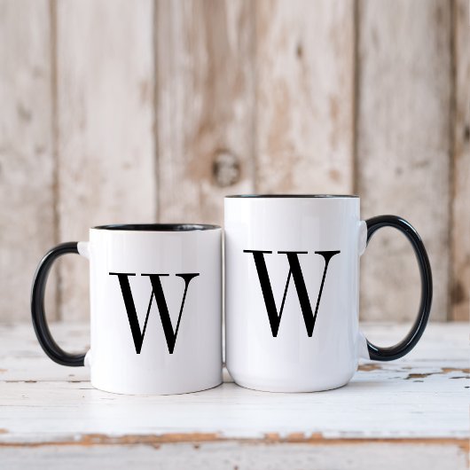 Minimalistische Monogramm Tasse