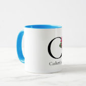 Minimalistische monogramm-Tasse von Catherine mit Tasse (Vorderseite Links)