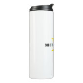 Minimalistische Monogramm Thermosbecher (Nach links gedreht)