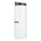 Minimalistische Monogramm Thermosbecher (Nach rechts gedreht)