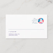 Minimalistische Monogramm-Typografie-Visitenkarte Visitenkarte (Rückseite)