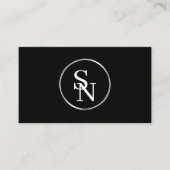 Minimalistische Monogramm Visitenkarte (Vorderseite)
