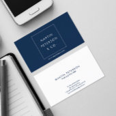 Minimalistische Monogramm | Weißer Platz auf dunke Visitenkarte