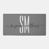 Minimalistische Monogramminitialkalligraphie Schreibtischunterlage (Vorderseite)